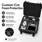 For DJI Lito 1 / X1 Drone Shockproof Safety Case Outdoor Portable Waterproof Storage B, Black No Shoulder Strap, Black With Shoulder Strap