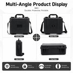 For DJI Lito 1 / X1 Drone Shockproof Safety Case Outdoor Portable Waterproof Storage B, Black No Shoulder Strap, Black With Shoulder Strap