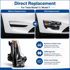 For 2021-2023 Tesla Model 3 / Y US Front Fog Lights Daytime Running Lights 1077391-00-E / 1077392, Left, Right