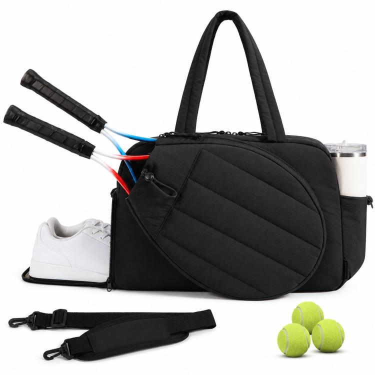 Tennis Duffel Bag Waterproof Gym Bag with Shoe Compartment Racket Holder for Pickleball Travel Sports
