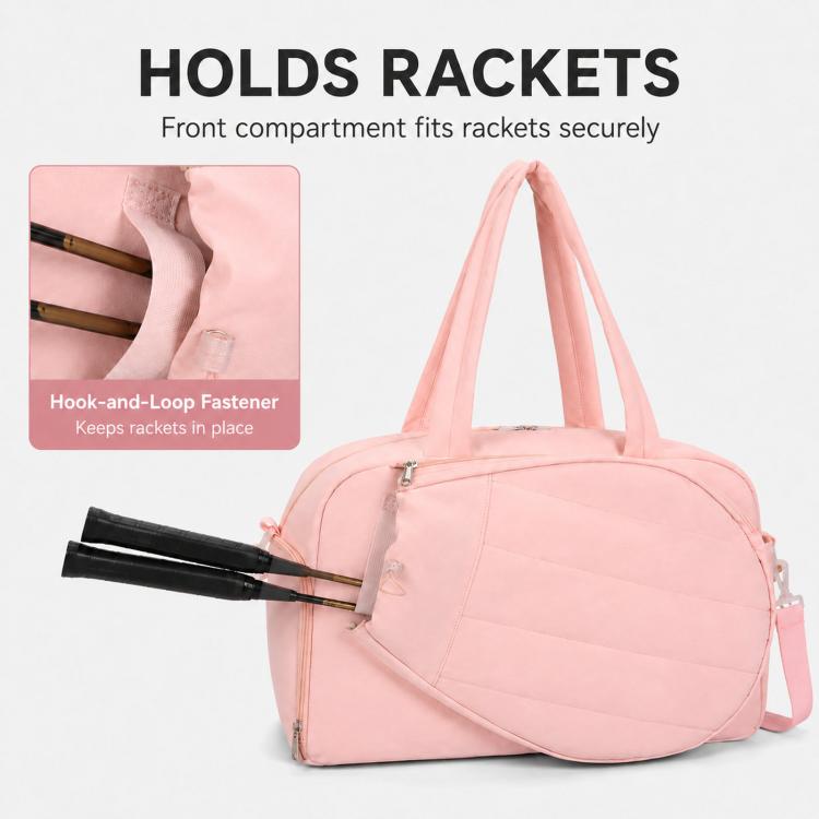 Tennis Duffel Bag Waterproof Gym Bag with Shoe Compartment Racket Holder for Pickleball Travel Sports