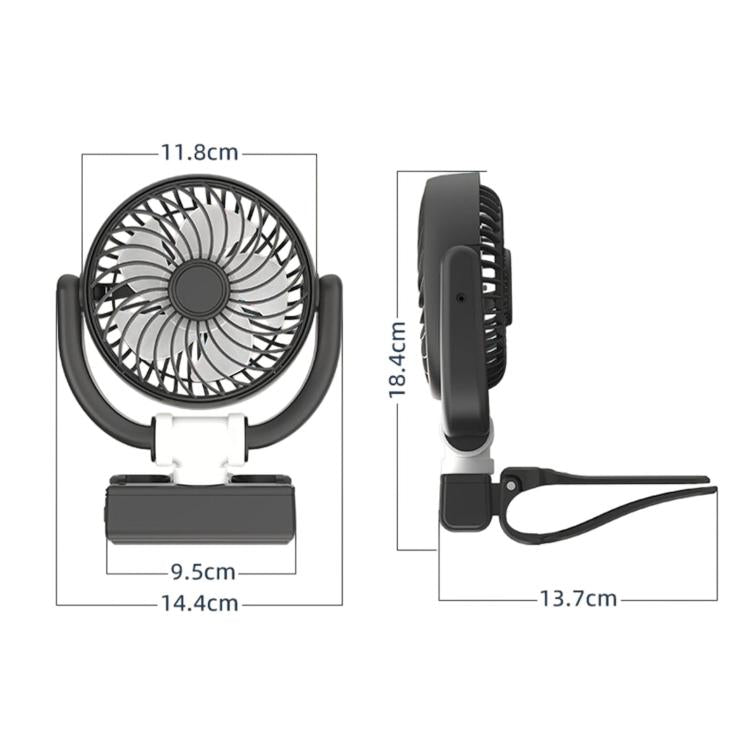 F4508 Adjustable Clip-On Front Baffle Car Fan 3-Speed Portable Quiet Cooling Fan, F4508
