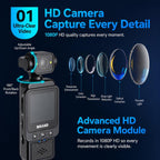 1080P WiFi Body Camera With Rotatable Lens & 1.6 Inch Screen Wearable Sports Action Camera Clip-On Pocket Cam, DV01 1080P