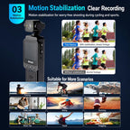 1080P WiFi Body Camera With Rotatable Lens & 1.6 Inch Screen Wearable Sports Action Camera Clip-On Pocket Cam, DV01 1080P