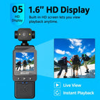 1080P WiFi Body Camera With Rotatable Lens & 1.6 Inch Screen Wearable Sports Action Camera Clip-On Pocket Cam, DV01 1080P