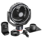 F8104 Stepless Speed Regulation Quiet Car Fan 12V/24V Angle Adjustable Truck Cooling Fan, F8104