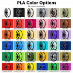 PLA 3D Printer Filament 1.75mm 1kg Spool Tangle-Free Eco-Friendly 3D Printing Material, White, Black, Grey, Transparent, Coffee, Red, Rose Red, Pink, Peach Red, Orange, Yellow, Skin Color, Purple, Blue, Sky Blue, Cyan, Deep Blue, Fluorescent Green, Gol...