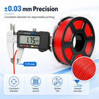 PLA 3D Printer Filament 1.75mm 1kg Spool Tangle-Free Eco-Friendly 3D Printing Material, White, Black, Grey, Transparent, Coffee, Red, Rose Red, Pink, Peach Red, Orange, Yellow, Skin Color, Purple, Blue, Sky Blue, Cyan, Deep Blue, Fluorescent Green, Gol...