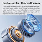 F1303 12V/24V Car Cigarette Lighter Fan Stepless Speed Quiet Cooling Fan With Hanging Hook, F1303