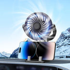F5504 Car Cooling Fan With Phone Holder 3-Way Foldable Adjustable Quiet Fan, F5504