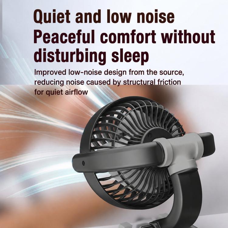 F5504 Car Cooling Fan With Phone Holder 3-Way Foldable Adjustable Quiet Fan, F5504