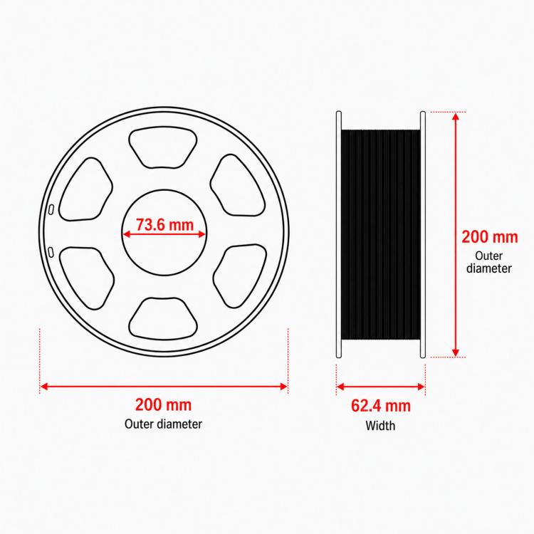 PETG 3D Printer Filament 1.75mm 1kg Spool High Toughness Wear Resistant 3D Printing Material