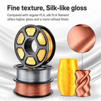 Silk PLA 3D Printer Filament 1.75mm 1kg Spool Shiny Metallic Gloss Finish 3D Printing Material