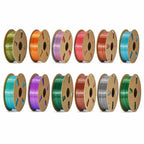 Dual Color Silk PLA Filament 1.75mm 1kg Spool Magic Color Shifting Shiny Metallic 3D Printing Material