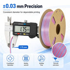 Dual Color Silk PLA Filament 1.75mm 1kg Spool Magic Color Shifting Shiny Metallic 3D Printing Material