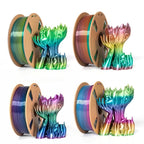 Silk Rainbow PLA Filament 1.75mm 1kg Spool Magic Color Shifting Shiny Gradient 3D Printing Material