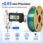 Silk Rainbow PLA Filament 1.75mm 1kg Spool Magic Color Shifting Shiny Gradient 3D Printing Material