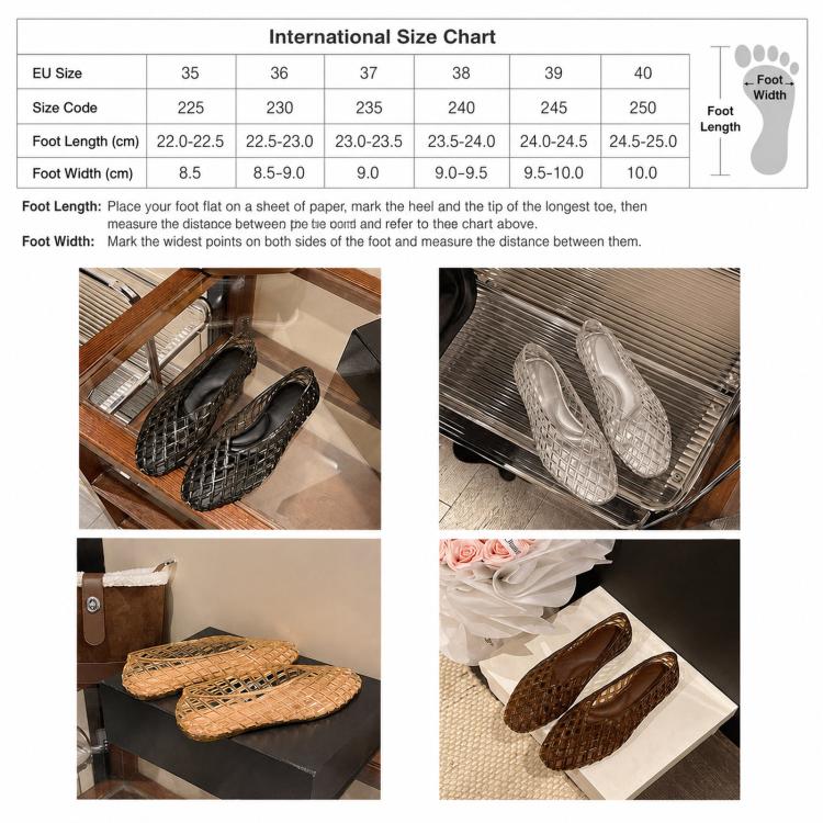 Transparent Jelly Crystal Toe-Cap Flat Hollow Sandals Breathable comfortable Shoes, 36, 37, 38, 39, 40