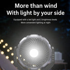 F8105 Oscillating Outdoor Fan With LED Light Remote Control Rechargeable Portable Fan, F8105