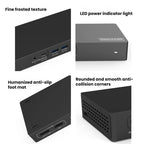 Blueendless Dual HDMI/DP Gigabit Expansion Dock With USB 3.2 Split Cable For Triple Display Expansion, 14 in 1