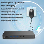 Blueendless Dual HDMI/DP Gigabit Expansion Dock With USB 3.2 Split Cable For Triple Display Expansion, 14 in 1