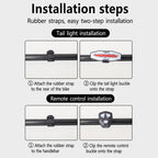 LY-5510 Bicycle Remote Control Warning Tail Light Left & Right Turning Signal Light For Night Riding