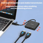 Blueendless Type-C Docking Station Dual HDMI Converter 4K High-Definition M1/2 Display Expansion, HU401