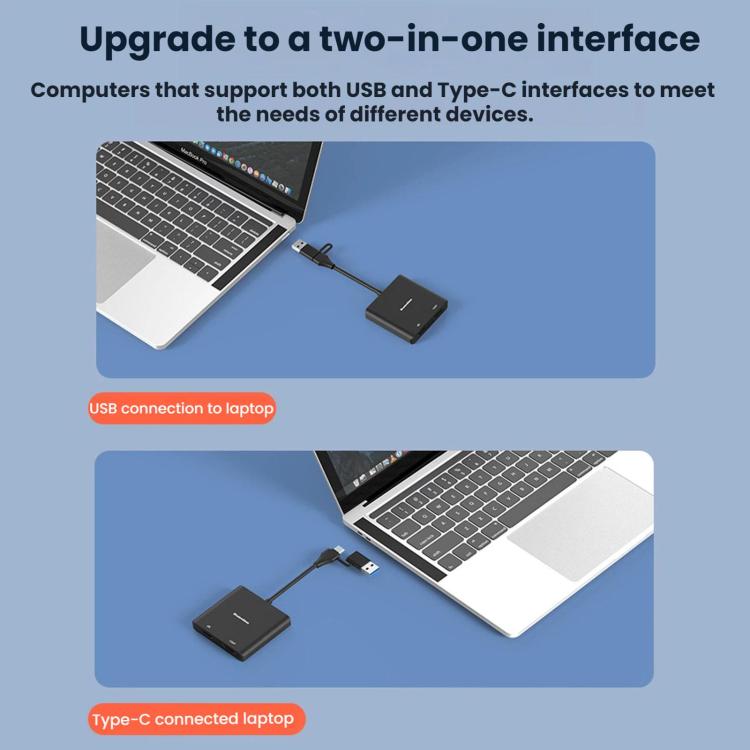 Blueendless Type-C Docking Station Dual HDMI Converter 4K High-Definition M1/2 Display Expansion, HU401