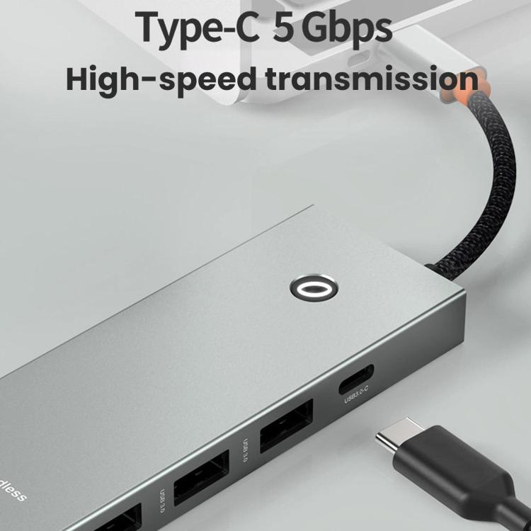 Blueendless Type-C Docking Station 4K 60Hz Screen Mirroring USB 3.0 Splitter, HDMI2.0+PD+USB3.0 x 3, HDMI 2.0 + PD + Gigabit Ethernet + 2 USB 3.0 ports