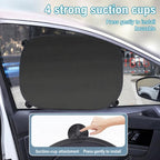 Titanium Silver Car Sunshade For Summer Suction-Cup Window Sunshade, Titanium Silver Car Sunshade