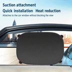 Titanium Silver Car Sunshade For Summer Suction-Cup Window Sunshade, Titanium Silver Car Sunshade