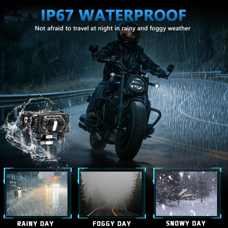 Aluminum Alloy Motorcycle Grille Spotlights Warning Lights