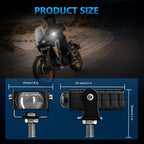 Aluminum Alloy Motorcycle Grille Spotlights Warning Lights
