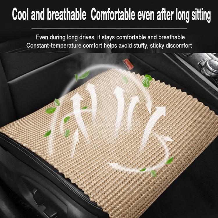 Woven Ice Silk Cooling Car Seat For Summer Breathable Front Seat Pads