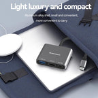 Blueendless 3 In 1 Type-C Docking Station To HDMI 4K/60Hz Laptop USB 3.0 Converter, 3 in 1