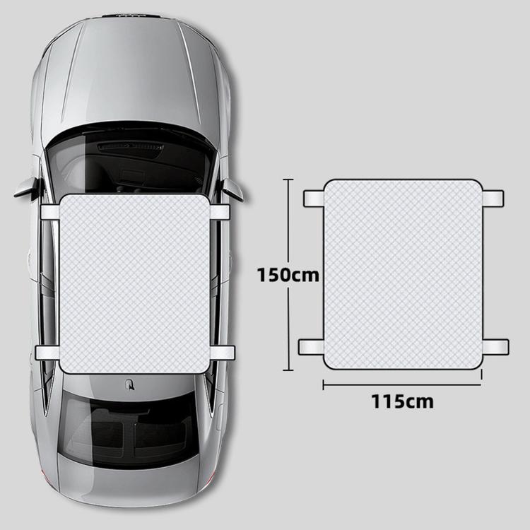 Car Sunroof Snow Protection Cover Clamp-On Roof Sun & Heat Insulation Cover, 150 x 115cm, 150 x 125cm