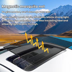Magnetic Car Sunroof Mesh Shade Heat Insulation Sun & Mosquito Protection Net For Roof, S, M, L