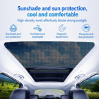 Magnetic Car Sunroof Mesh Shade Heat Insulation Sun & Mosquito Protection Net For Roof, S, M, L