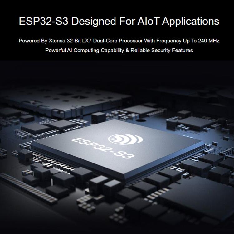 Waveshare ESP32-S3 1U-N16R8 Microcontroller 2.4GHz Wi-Fi Development Board 240MHz Dual Core Processor, Without Header, With Pre-soldered Headers