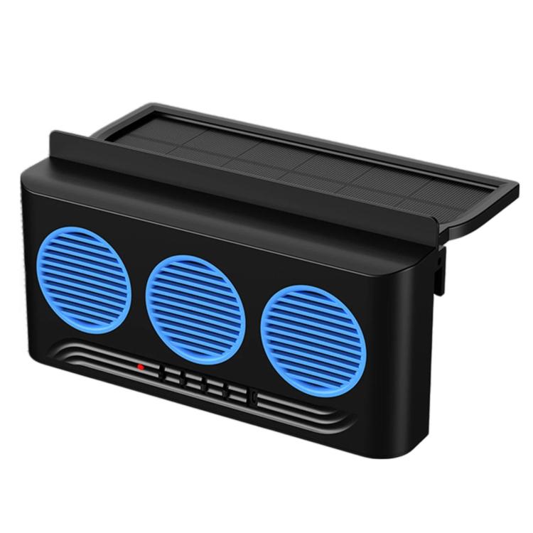 L6189 Solar Powered Car Exhaust Fan With Strobe Warning Light Interior Air Circulation Fan