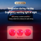 L6189 Solar Powered Car Exhaust Fan With Strobe Warning Light Interior Air Circulation Fan