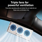 L6189 Solar Powered Car Exhaust Fan With Strobe Warning Light Interior Air Circulation Fan
