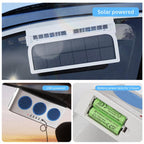 L6189 Solar Powered Car Exhaust Fan With Strobe Warning Light Interior Air Circulation Fan