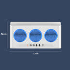 L6189 Solar Powered Car Exhaust Fan With Strobe Warning Light Interior Air Circulation Fan
