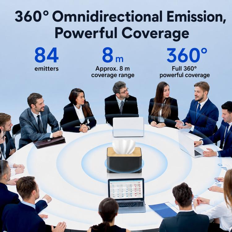 Covert Tissue Box Audio Protection Device, 360 Degrees Ultrasonic Voice Recorder Blocker, US Plug, BS-99Pro Max 84 Sine Wave, BS-99Pro 56 Sine Wave