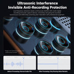 Covert Tissue Box Audio Protection Device, 360 Degrees Ultrasonic Voice Recorder Blocker, US Plug, BS-99