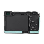 For Sony Alpha 6700 / ILCE-6700 Genuine Leather Half Case Aluminum Alloy Bottom Camera Protective Base