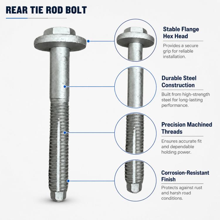 For Tesla Model 3 / 2024+ Model 3 Highland Rear Axle Tie Rod Bolt 1044406-25-C, 1044406-25-C