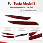 For Tesla Model S Rear Bumper Reflectors Fog Lights 6007706-00-D / 6007705, Left, Right