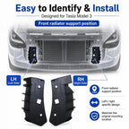 For 2017-2023 Tesla Model 3 Radiator Bracket Cover Plate 31084170-00-B / 1084169-00-B, Left, Right